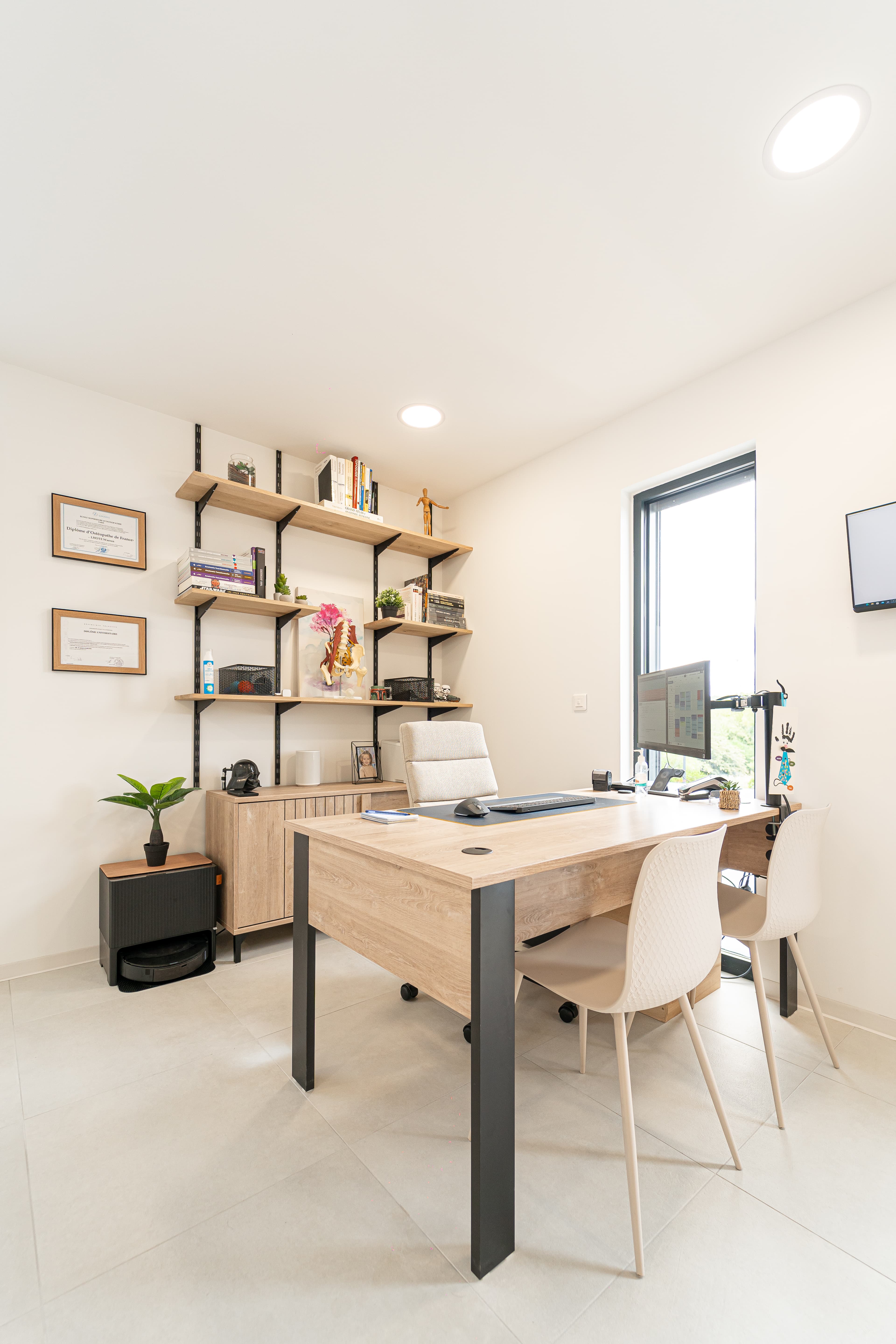 Bureau du cabinet d’ostéopathie